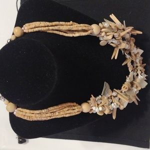 Wood Seed Bead Necklace